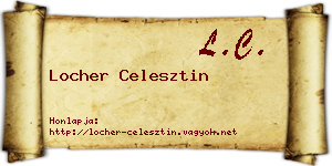 Locher Celesztin névjegykártya